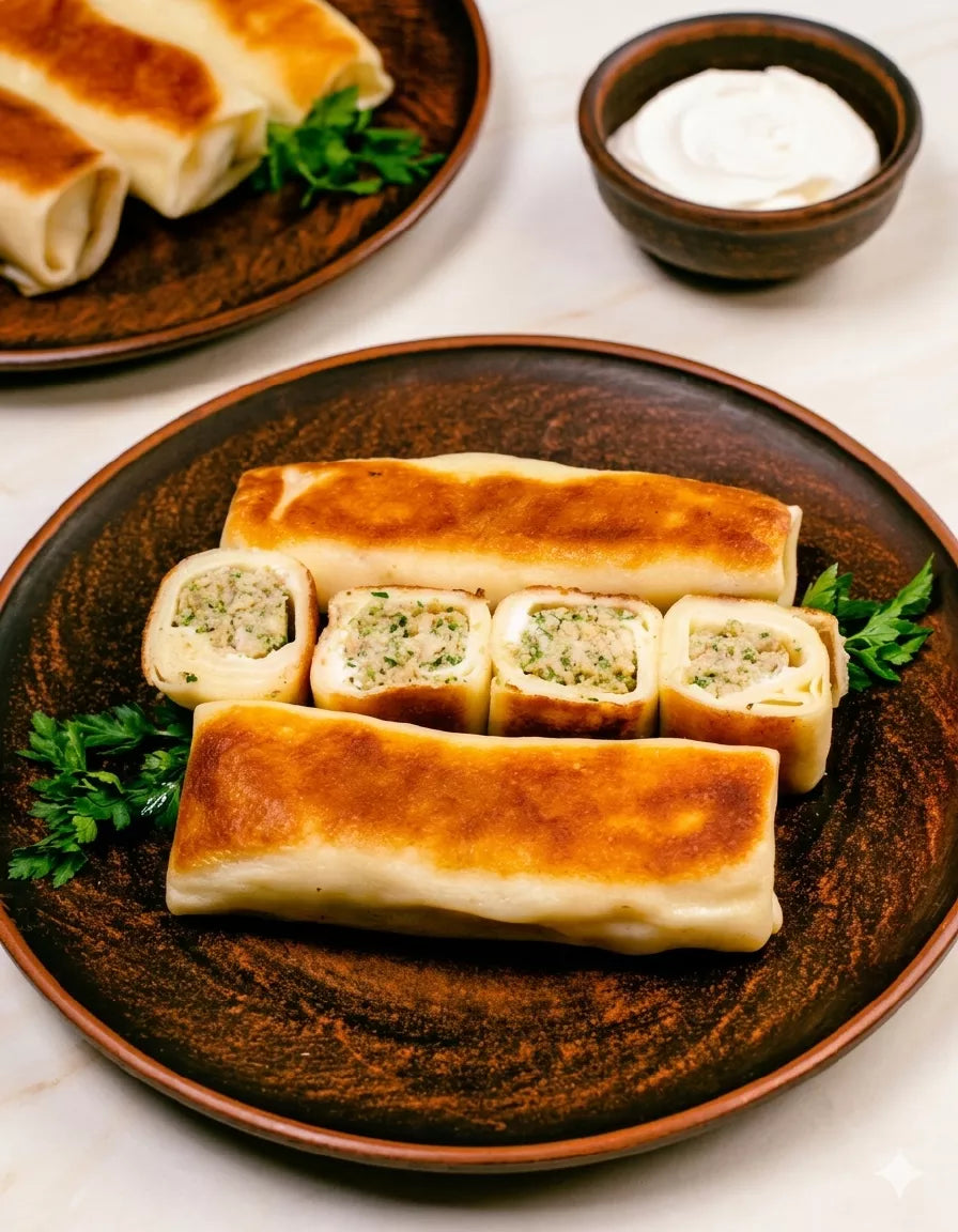 Crepes with Salmon and Spinach
