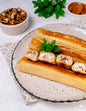 Fitness Oat Crepes with Cheese, Nuts and Dried Apricot
