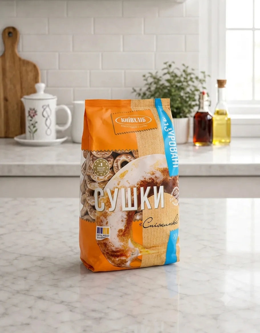 Kyivkhlib "Snowflake" Glazed Bread Rings 250g