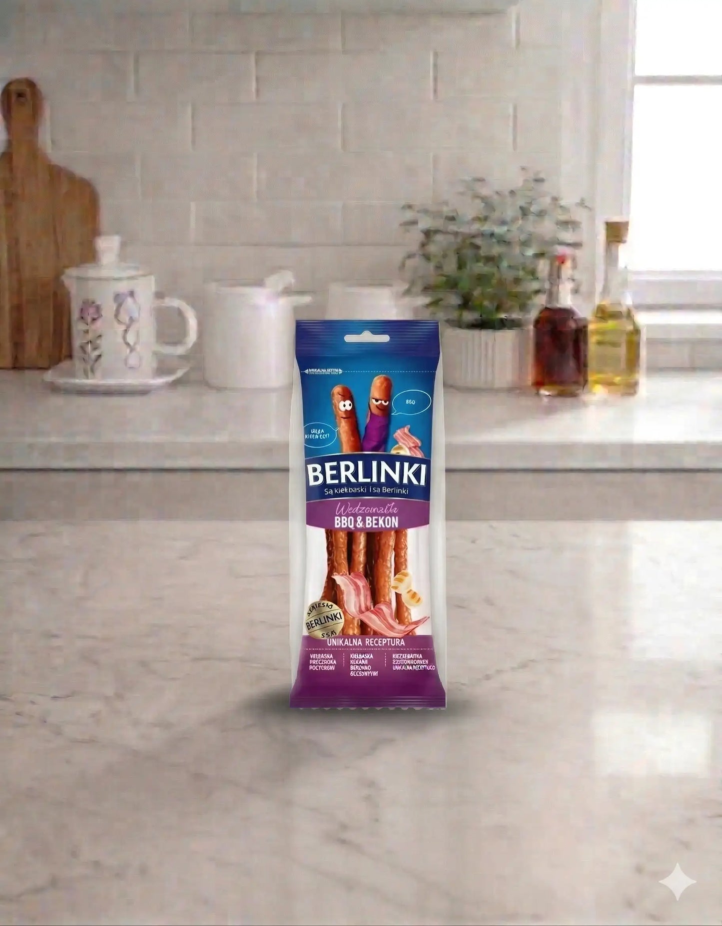 Kabanosy Grill Sausages with Bacon Berlinki 85g