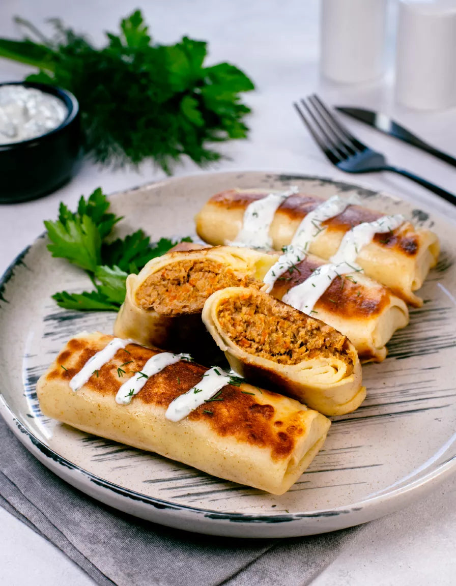 Whole Wheat Crepes with Turkey