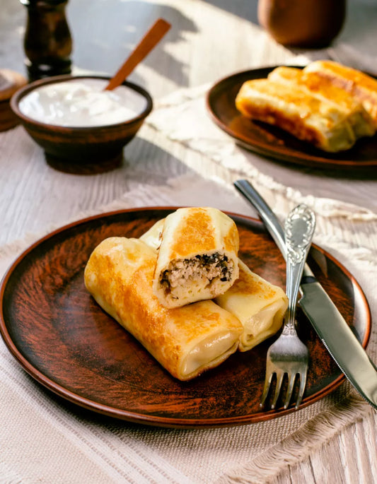 Crepes with Chicken and Mushrooms