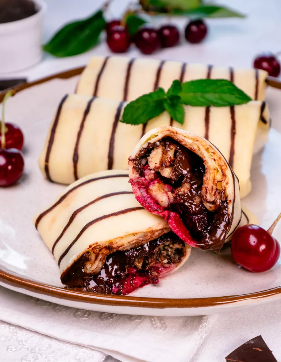 Crepes with Cherry and Chocolate