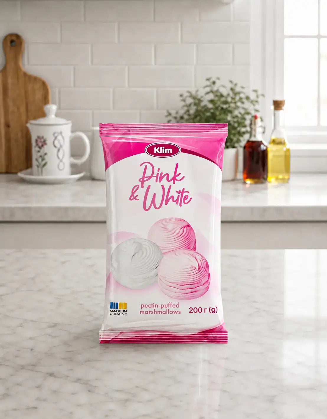 Zefir branco e rosa KLIM 270 g