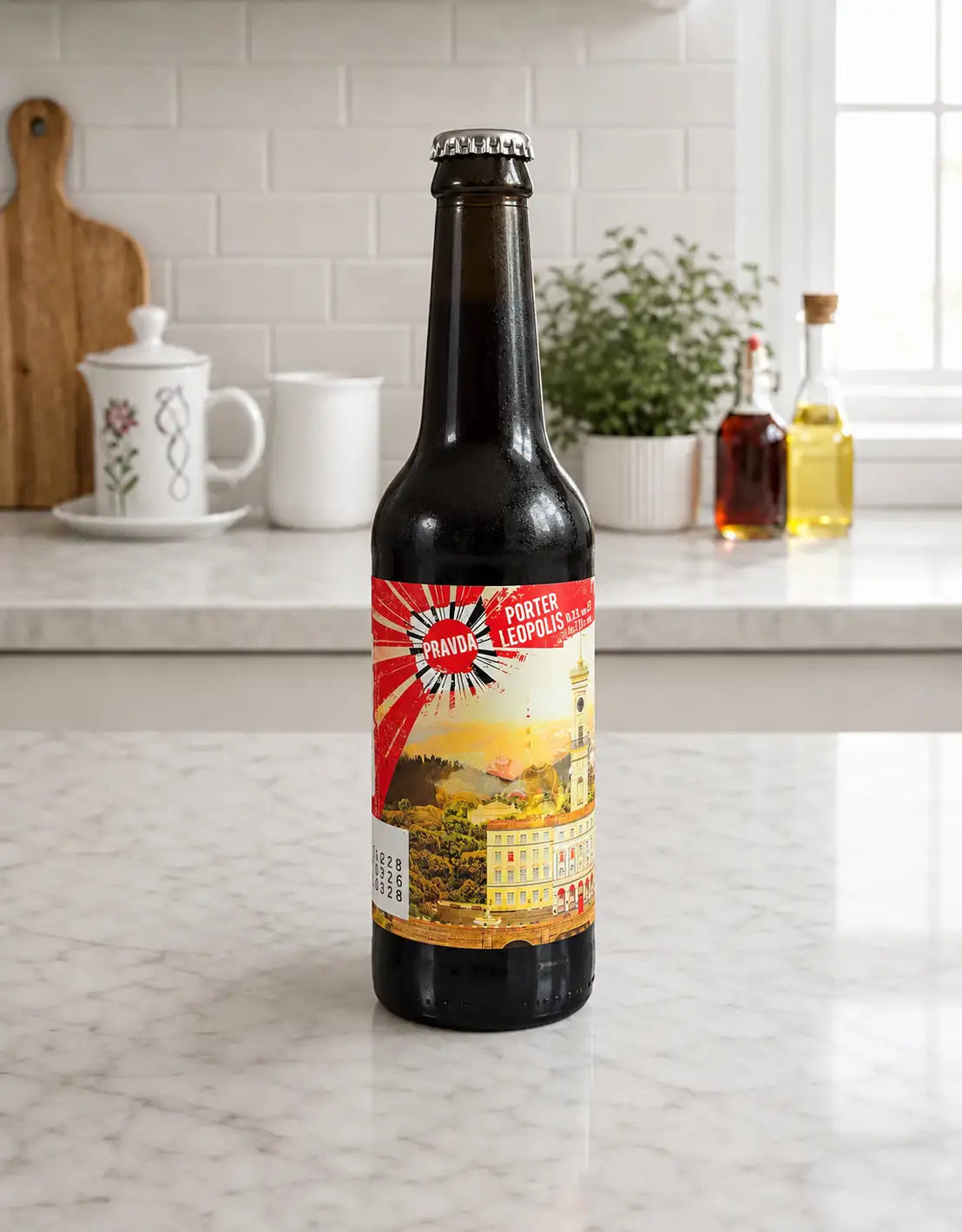 Cerveja Pravda "Leopolis", 330 ml (garrafa)