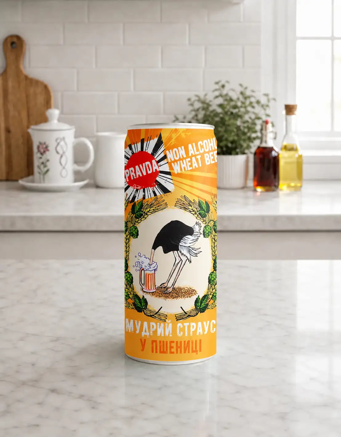 Pravda "Wise Ostrich in the Wheat 0,4%" Beer, 330ml
